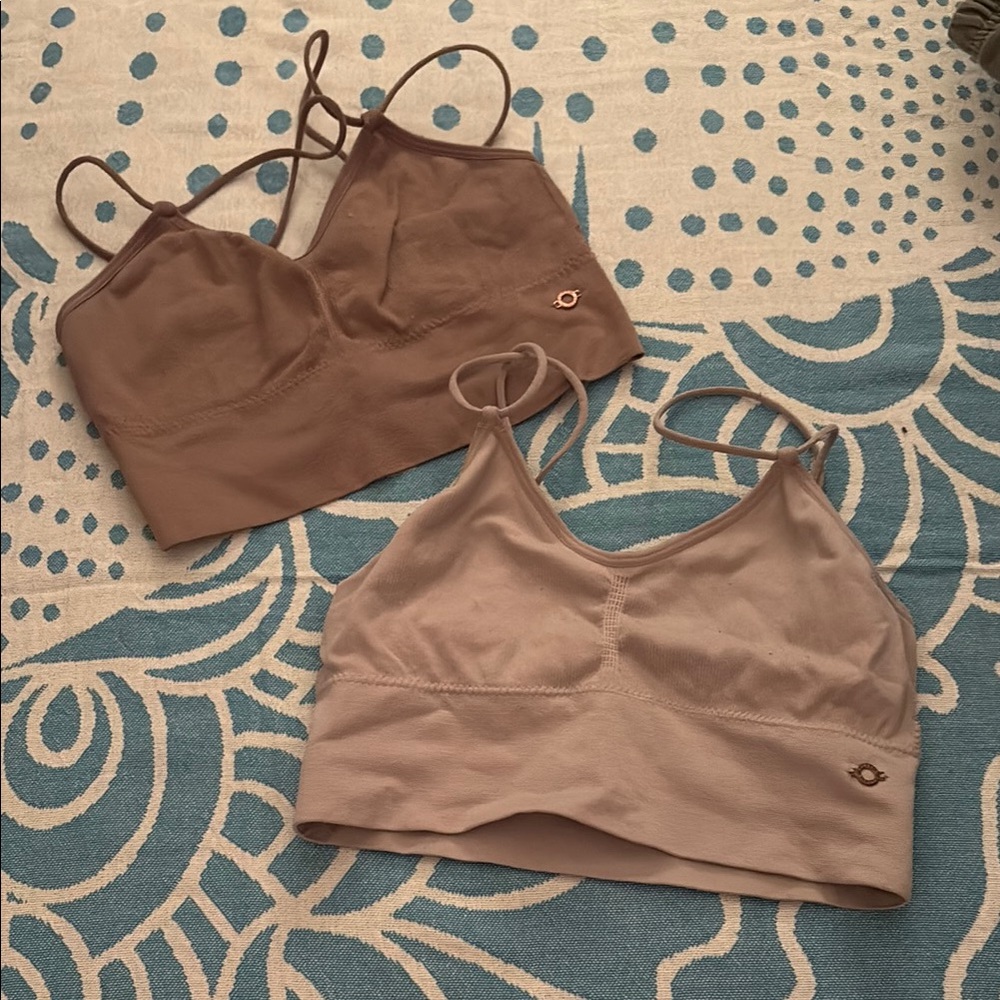 Danskin Brown and Tan Bralette Set